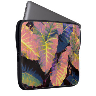 Protection Pour Ordinateur Portable Feuilles d'éléphants dans les pastels tropicaux