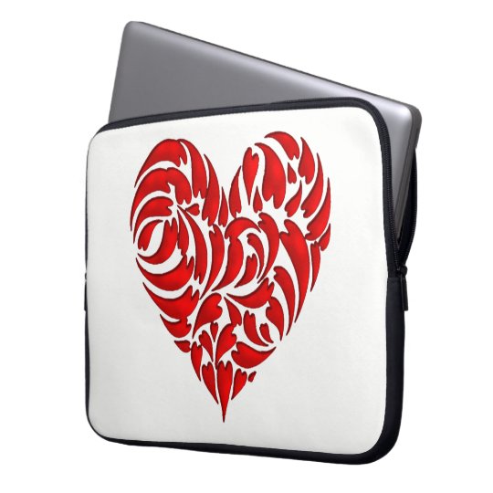 Protection Pour Ordinateur Portable Feuilles en coeur