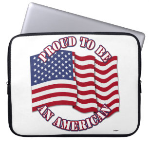Protection Pour Ordinateur Portable Fier D'Être Un Américain Avec Un Drapeau Américain