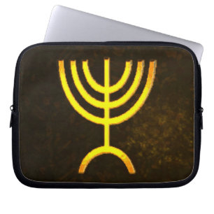 Protection Pour Ordinateur Portable Flamme de Menorah