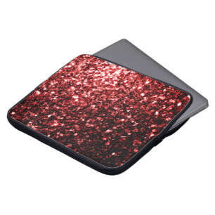 Protection Pour Ordinateur Portable Flamour rouge foncé Parties scintillant scintille 