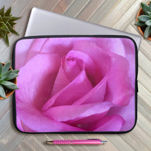 Protection Pour Ordinateur Portable Fleur rose rose chaud photo simple audacieux moder