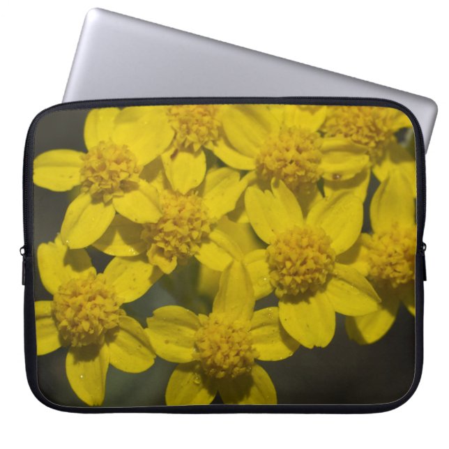 Protection Pour Ordinateur Portable Fleur sauvage jaune (Devant)