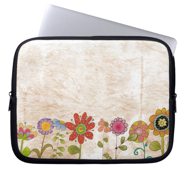Protection Pour Ordinateur Portable Fleurs (Devant)