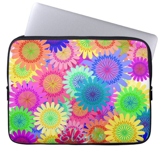 Protection Pour Ordinateur Portable Fleurs (Devant)