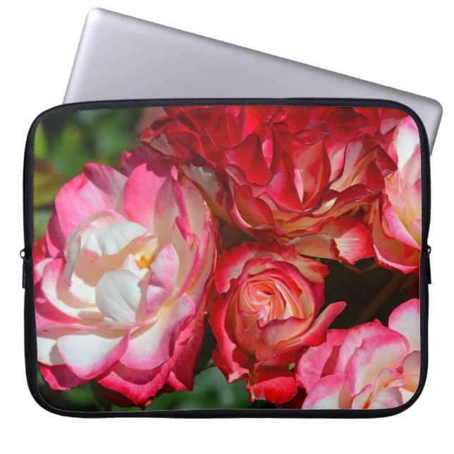 Protection Pour Ordinateur Portable Fleurs de rose rose (Devant)