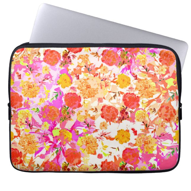 Protection Pour Ordinateur Portable Fleurs mignonnes motif (Devant)