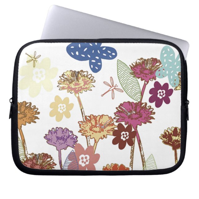 Protection Pour Ordinateur Portable Floral décoratif (Devant)
