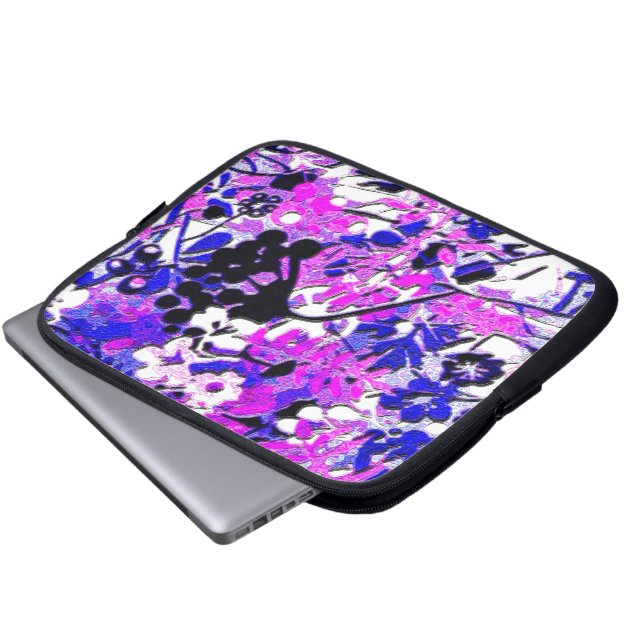 Protection Pour Ordinateur Portable Flore rétro Wacky (Devant bas)