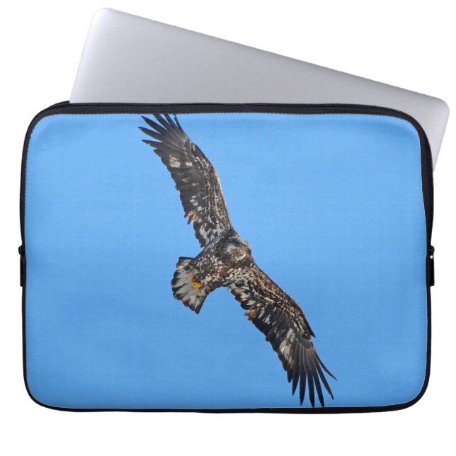 Protection Pour Ordinateur Portable Flying Bald Eagle Wildlife Photo (Devant)