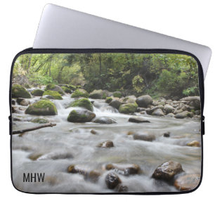 Protection Pour Ordinateur Portable Forêt Flux personnalisé monogramme manches d'ordin