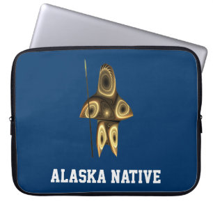 Protection Pour Ordinateur Portable Fractal Inuit Hunter - Autochtone de l'Alaska