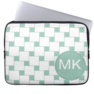 Protection Pour Ordinateur Portable Fun tissé Carré Mint Green