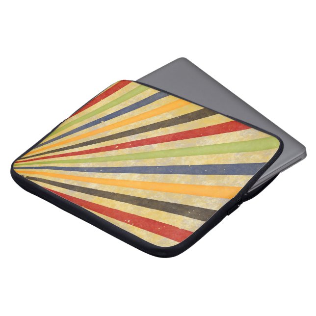 Protection Pour Ordinateur Portable Funny Retro Grunge Rays + votre idée (Devant haut)