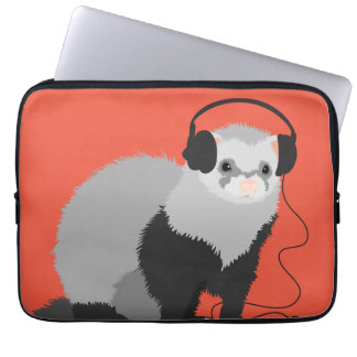 Protection Pour Ordinateur Portable Furet drôle de mélomane