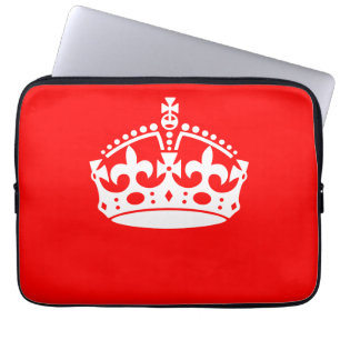Protection Pour Ordinateur Portable GARDEZ CALM CROWN sur la Personnaliser rouge Ceci!