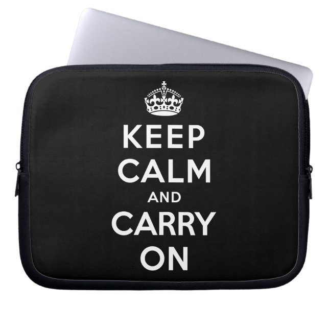 Protection Pour Ordinateur Portable Gardez le calme et continuez (Devant)