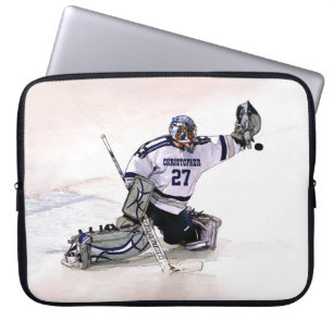 Protection Pour Ordinateur Portable Gardien de but de hockey sur glace avec votre