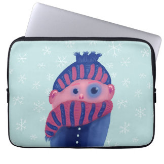 Protection Pour Ordinateur Portable Garniture Congelée Avec Casquette Et Écharpe En Hi
