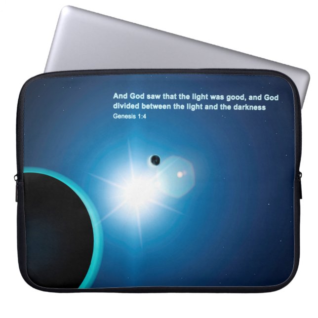 Protection Pour Ordinateur Portable Genèse - Lumière Et Ténèbres (Devant)