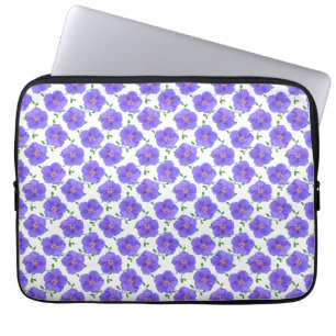 Protection Pour Ordinateur Portable Géranium bleu floral sur toute couleur