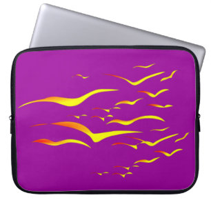 Protection Pour Ordinateur Portable Goélands Abstraits dans le manche d'ordinateur por