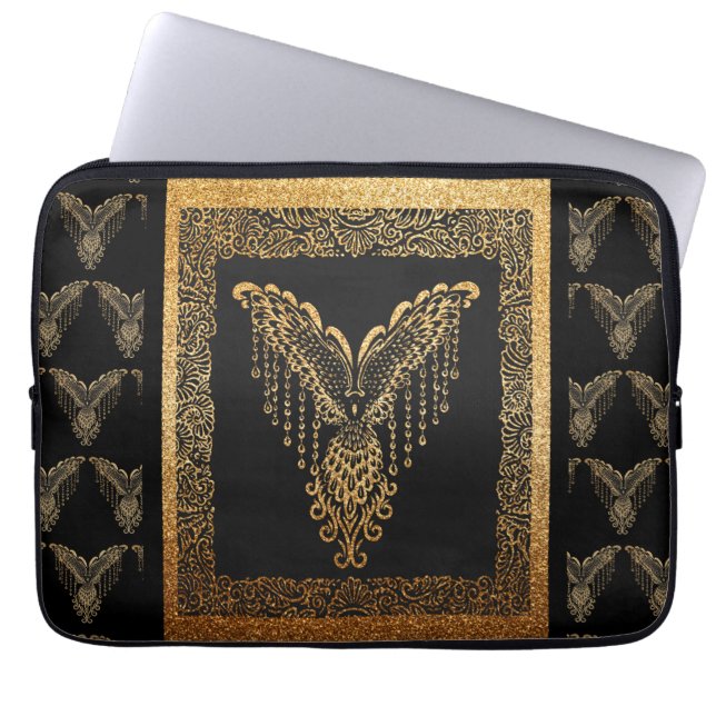 Protection Pour Ordinateur Portable Golden Phoenix Elégance (Devant)