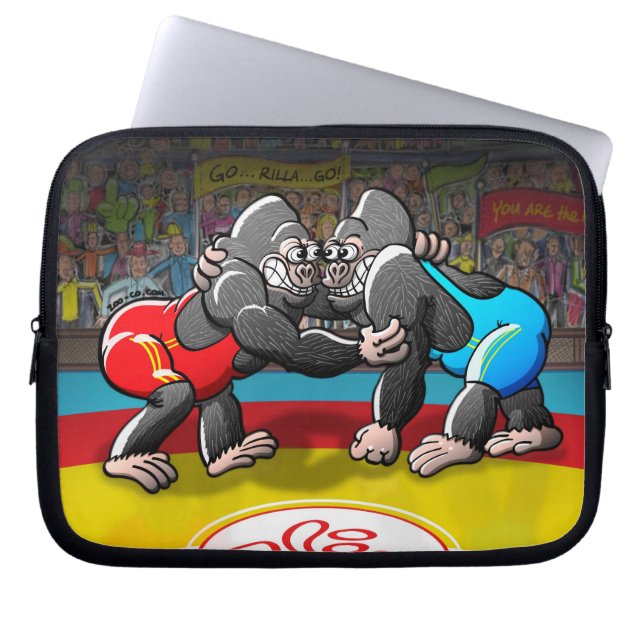 Protection Pour Ordinateur Portable Gorilles de lutte (Devant)