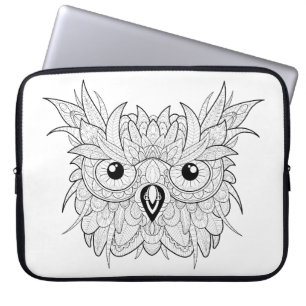Protection Pour Ordinateur Portable Griffonnage mignon de portrait de hibou