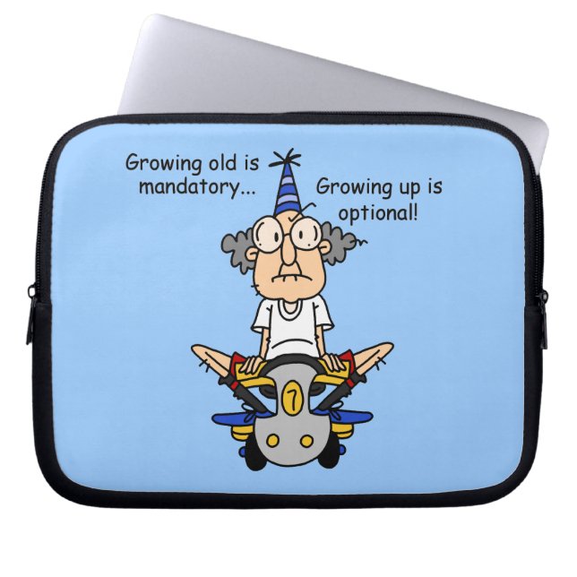 Protection Pour Ordinateur Portable Growing Up est un Humour facultatif (Devant)