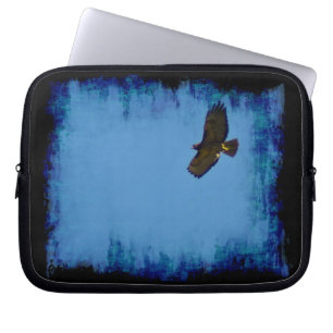 Protection Pour Ordinateur Portable Grungy Red Tail Hawk Soaring