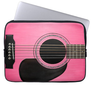 Protection Pour Ordinateur Portable Guitare rose