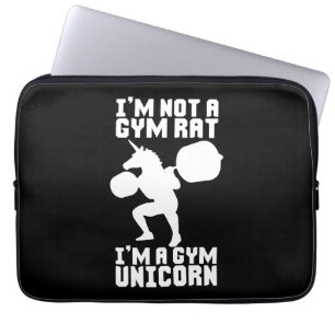 Protection Pour Ordinateur Portable Gym Rat vs Gym Unicorn - Drôle Inspiration d'entra