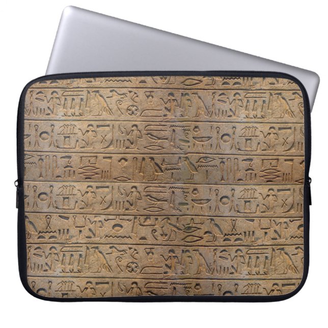 Protection Pour Ordinateur Portable Héroglyphes égyptien antique Designer Sleeve (Devant)