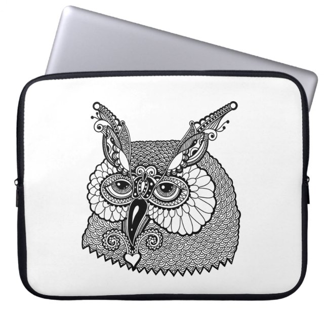 Protection Pour Ordinateur Portable Hibou Zendoodle principal (Devant)