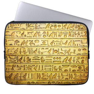 Protection Pour Ordinateur Portable Hiéroglyphes égyptiens anciens Jaune