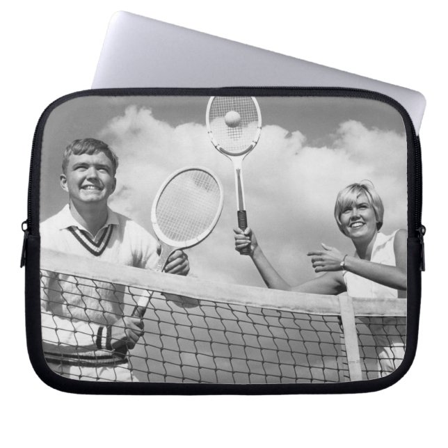 Protection Pour Ordinateur Portable Homme et femme jouant au tennis (Devant)