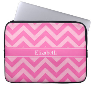 Protection Pour Ordinateur Portable Hot Pink #2 Cotton Candy LG Chevron Nom Monogram
