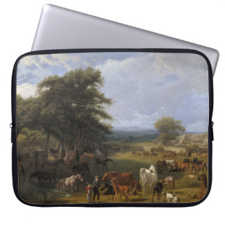 Protection Pour Ordinateur Portable Huile de ferme de cheval de seigneur rivière sur