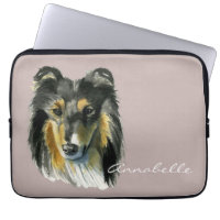 Illustration d'aquarelle de chien de colley