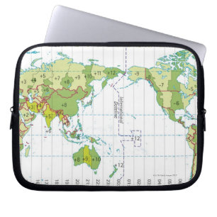 Protection Pour Ordinateur Portable Illustration de Digitals de carte du monde