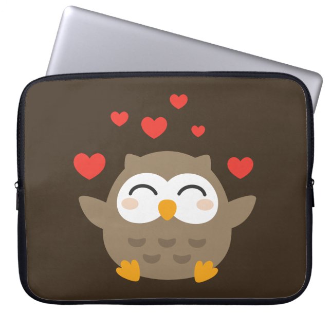 Protection Pour Ordinateur Portable Illustration de I Owl You (Devant)