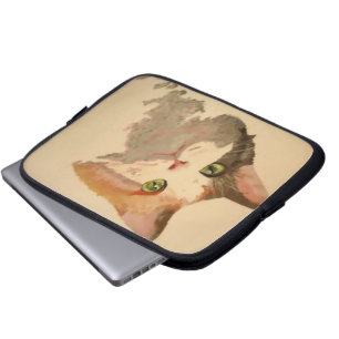 Protection Pour Ordinateur Portable I'm All Ears : Calico Cat Portrait