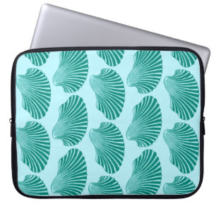 Protection Pour Ordinateur Portable Impression, turquoise et aqua à coque de pétoncle