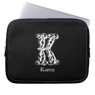 Protection Pour Ordinateur Portable Initiales de la lettre K de monogramme
