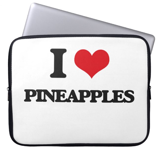 Protection Pour Ordinateur Portable J'aime des ananas (Devant)