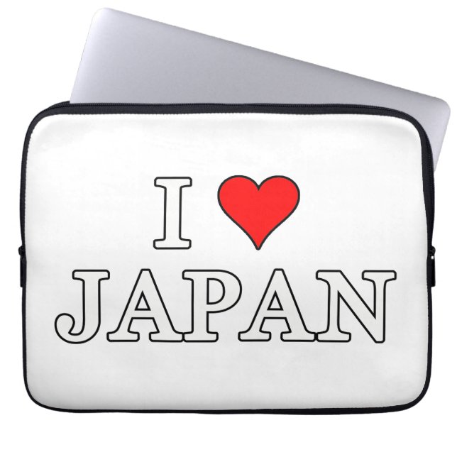 Protection Pour Ordinateur Portable J'aime le Japon (Devant)