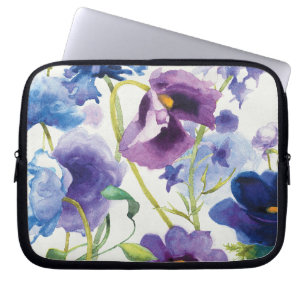 Protection Pour Ordinateur Portable Jardin mélangé bleu et pourpre