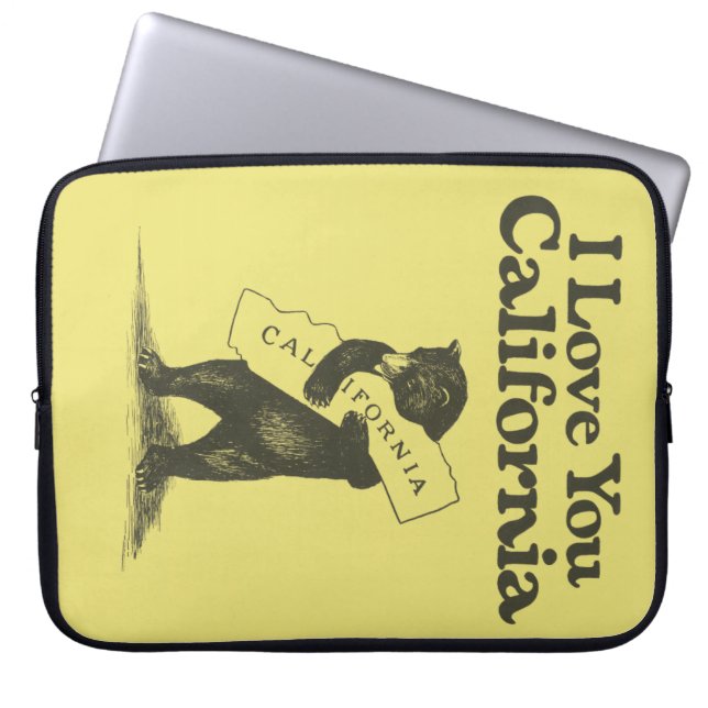 Protection Pour Ordinateur Portable Je t'aime la Californie (Devant)