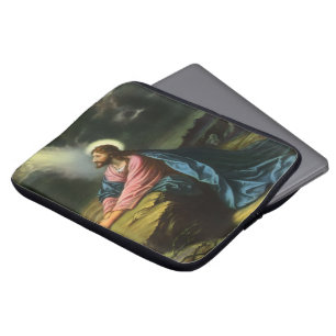 Protection Pour Ordinateur Portable Jésus-Christ vintage priant, jardin de Gethsémani